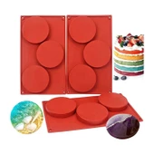 Silikon Kek Sabun Ve EpoksiKalıbı Sığı 3 lü Yuvarlak thumbnail 1
