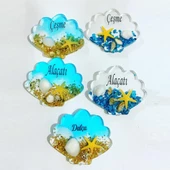 Epoksi Silikon Kalıp İstiridye Deniz Kabuğu Bardak Altı Ve Magnet Kalıbı 6.5 CM 10 Lu - 3