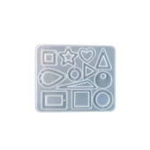 Epoksi Silikon Kalıp 12 li Ortası Açık Şekiller Takı Kalıbı E125 thumbnail 1