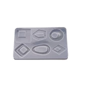 Epoksi Silikon Kalıp Ortası Açık Takı Küpe Ve Kolye 6 Lı - 1