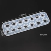 Epoksi Silikon Kalıp Çoklu Yüzük Kalıbı 14 Lü thumbnail 3