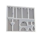 Epoksi Silikon Kalıp  Çoklu Onüçlü Bitişik Kalp 15 CM 15 - 1
