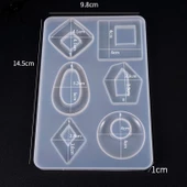 Epoksi Silikon Kalıp Ortası Açık Takı Küpe Ve Kolye 6 Lı - 3