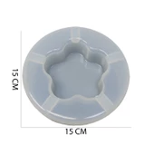 Epoksi Silikon Kalıp Küllük Kalıbı Papatya Modeli Büyük Boy 15 CM thumbnail 3
