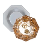 Epoksi Silikon Kalıp Küllük Kalıbı Kristal  Model 13.5 CM - 1