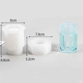 Epoksi Silikon Kalıp Kavanoz 6 Köşeli 8.8 X8 CM thumbnail 2