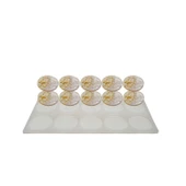 Epoksi Silikon Kalıp Çoklu Magnet Kalıbı Düz Yuvarlak Seri Döküm Kalıbı 7 CM  10 Lu - 1
