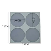 Epoksi Bardak Altlığı 10 CM Yuvarlak  4 lü - 2