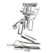 Metal Toka Epoksi Tokası   Köşeli Model (4 Adet)   Gümüş - 2