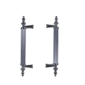 Kulp Silindir Çizgili  Zamak Kulp  Model 14 CM (2 Adet)  Gümüş - 1