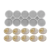 Epoksi Silikon Kalıp Çoklu Magnet Kalıbı Düz Yuvarlak Daire  Seri Döküm Kalıbı 8 CM  10 Lu - 1