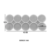 Epoksi Silikon Kalıp Çoklu Magnet Kalıbı Düz Yuvarlak Daire  Seri Döküm Kalıbı 8 CM  10 Lu - 2