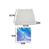 Epoksi Silikon Kalıp Magnet Geode Kare  10 CM - 2