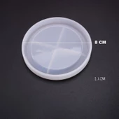 Epoksi Silikon Kalıp Bardak Altlığı Yuvarlak 8  CM - 2
