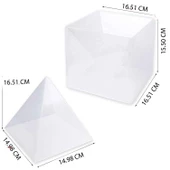 Epoksi Silikon Kalıp Üçgen Büyük Piramit 16 CM - 2