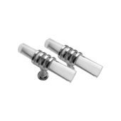 Epoksi Tepsi Kulpu Cam Kulp T Model (2 Adet)  Gümüş thumbnail 2