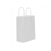 Kağıt Hediye Çantası Düz Renk Büyük Boy 25X31 CM (25 Adet)  Beyaz - 1