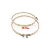 Ahşap Kasnak Natural Nakış Elİşi Kasnağı Vidalı Model NO6 20.5 CM thumbnail 2