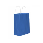 Kağıt Hediye Çantası Düz Renk Büyük Boy 25X31 CM (25 Adet)  Lacivert - 1