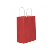 Kağıt Hediye Çantası Küçük Boy Düz Renk 18X24 Cm (25 Adet)  Bordo - 1