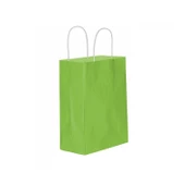 Kağıt Hediye Çantası Küçük Boy Düz Renk 18X24 Cm (25 Adet)  Fıstık Yeşili - 1
