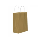 Kağıt Hediye Çantası Küçük Boy Düz Renk 18X24 Cm (25 Adet)  Kraft - 1