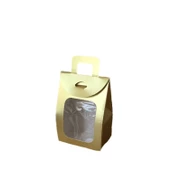 Kına Ve Çerez Çantası Pencereli Karton 7.5X11X4 (20 Adet)  Gold - 1
