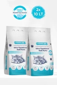 Foodline Marsilya Sabunu Kokulu İnce Taneli Bentonit Topaklanan Kedi Kumu 10 Lt X 2 Adet - 1