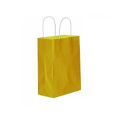 Kağıt Hediye Çantası Düz Renk Battal Boy 31X41 CM (25 Adet)  Sarı - 1