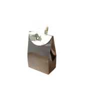 Kına Ve Çerez Çantası Karton DÜZ 7.5X11X4  CM (20 Adet)  Gümüş - 1