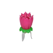 Doğum Günü Mumu Müzikli Açılır (Çiçek Mum)  Pembe - 1
