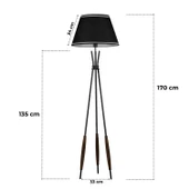 Verona Siyah Başlıklı Metal Lambader - 2