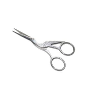 Metal  Makas Sade Süslenmemiş Kuğu Modeli Söz Nişan Makası   Gümüş - 1