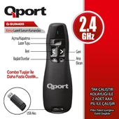 QPORT Q-SUN400 2.4GHZ USB LAZERLİ SUNUM KUMANDASI - 1