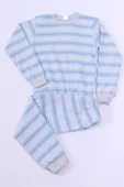 ERKEK ÇOCUK PİJAMA TAKIMI ÇİZGİLİ RİBANALI A35 - 3