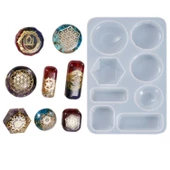 Epoksi Silikon Kalıp Eğlenceli El Sanatları Kolye Ucları 8 Li thumbnail 1