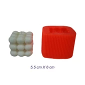 Silikon Mum Kalıbı Bubble Model KARE  5.5X6 CM - 3