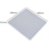 Epoksi Reçine Silikon Kalıp Satranç ve Dama Tahtası Kalıbı 28X28 - 3