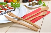 4'lü Ahşap Bambu Çatal Bıçak Kaşık Seti 19 cm Ahşap Çatal Bıçak Takımı - 4