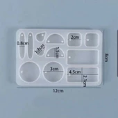 Epoksi Silikon Kalıp Çoklu Küpe Ve Kolye Kalıbı - 3