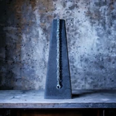 Gümüş Renk, Modern Halkalı Paslanmaz Çelik Erkek Bileklik 21 cm - 3