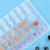Epoksi Silikon Kalıp  Happy Birthday Doğum Günü Kalıbı 49 Lu - 2