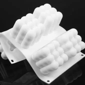 Silikon Kalıp 6 Lı Mum Ve Kek Kalıbı 30X17.5 CM - 1