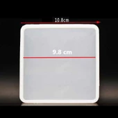 Epoksi Silikon Kalıp Kare Tabak Altlığı Kalıbı 9.8  CM - 3