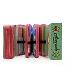 Kalem Kutusu Avakado Love Kawai Organizer Kalemkutu Vegan Deri Üç Bölmeli Kalemlik - Kırmızı thumbnail 5