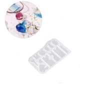 Silikon Çoklu Kalp Ve Anahtar Kolye Kalıbı - 1