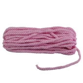 Kordon İp Sarmanlı Kalın 5 Mm Örgü İp (50 Metre)  Pembe - 1