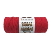 Taranabilir Makrome İpi Taranan Makrame Pamuk İpliği 5 MM 250 GR  Kırmızı - 1