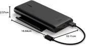 Belkin USB-C Taşınabilir Powerbank, 10000 mAh, 1 USB C Bağlantı Noktası ve 15W'a kadar 2 USB A Bağlantı Noktası, iPhone 14 Pro/14 Pro Max/13, AirPods, iPad, Galaxy S21/Ultra Uyumlu - Siyah Outlet - 3