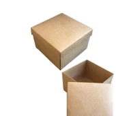 Komple Karton Kutu Düz Renk 15X15X10 CM  (10 Adet )  Kraft - 1